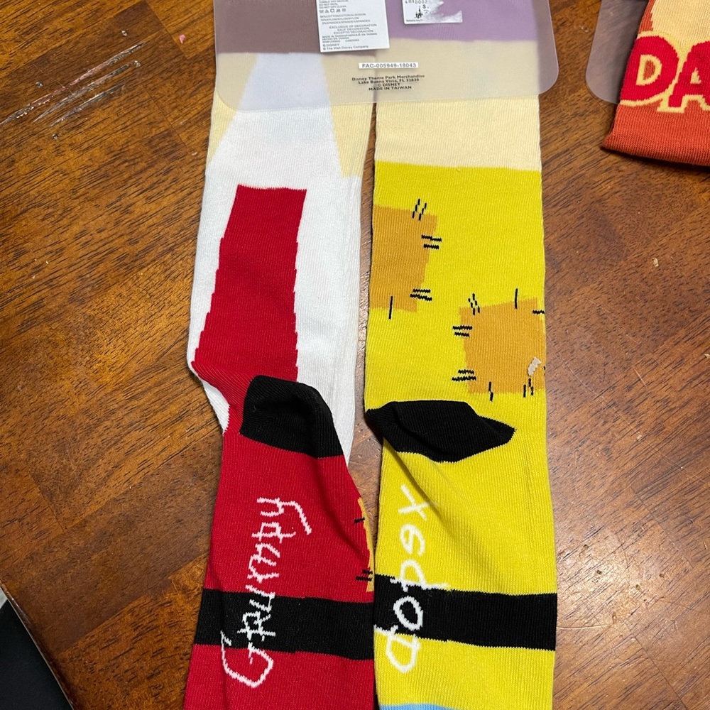 Disney parks Grumpy and Dopey socks BRAND NEW